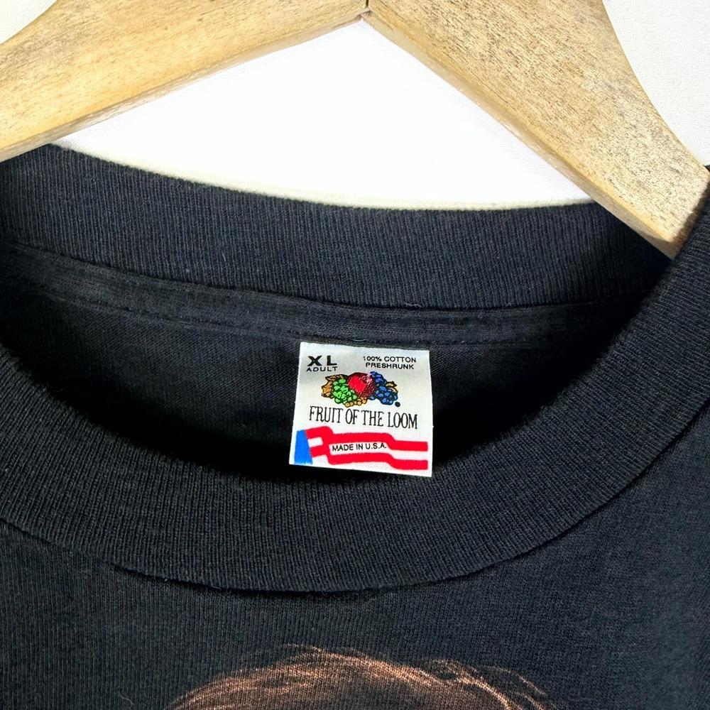 Vintage 90s Barbara Mandrell Fruit of The Loom T-Shirt Adult XL Black Band Tee - Picture 5 of 8